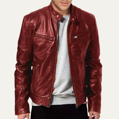 Men's Vintage Leather Biker Jacket
