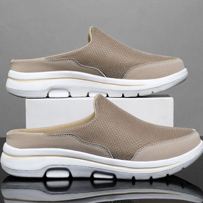 Men's Slip On Mules Closed Toe Black