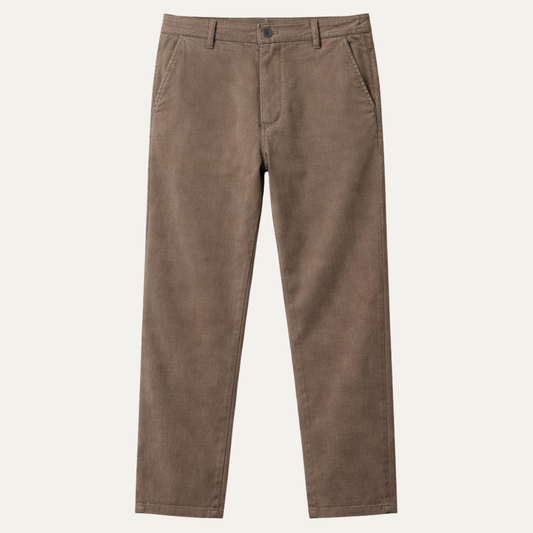 Men's Classic Straight Leg Pants Cotton Casual Beige - Vonnera