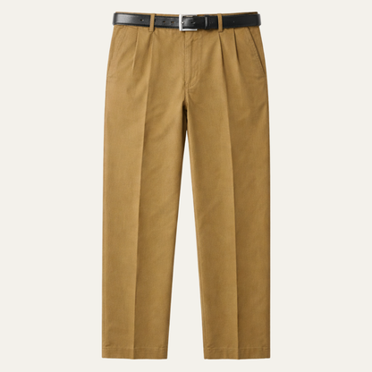 Men's Cotton Double Pleated Pants - Vonnera