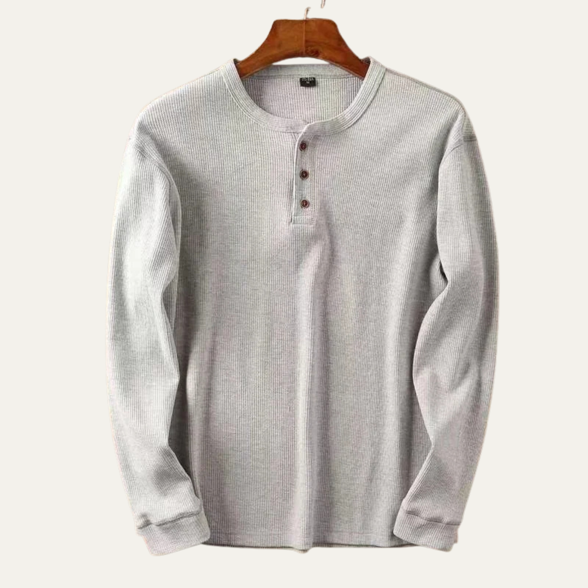 Men's Slim Fit Thermal Cotton Henley Shirt - Vonnera