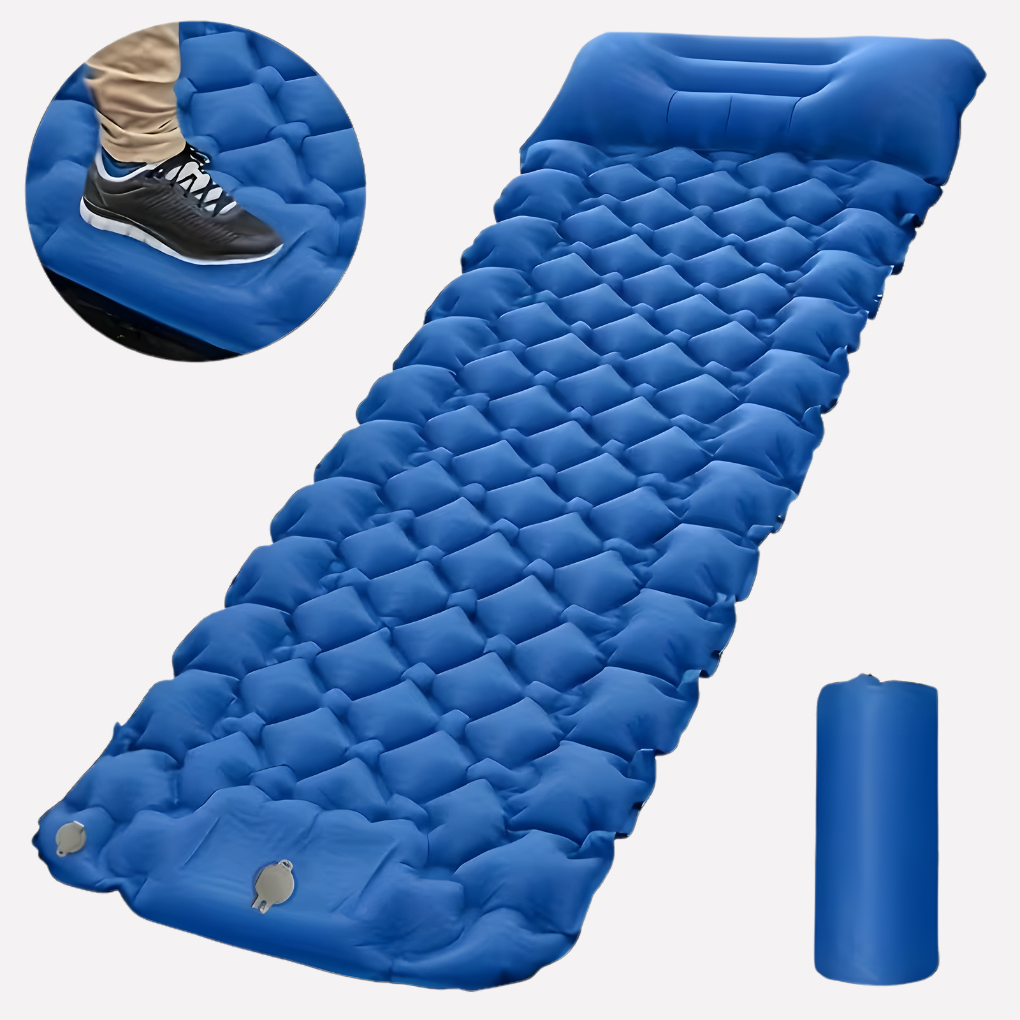 Inflatable Camping Air Mattress with Pump and Pillow