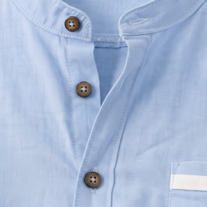Men's Business Button Up Shirt Standing Collar Silverhaven Ridge