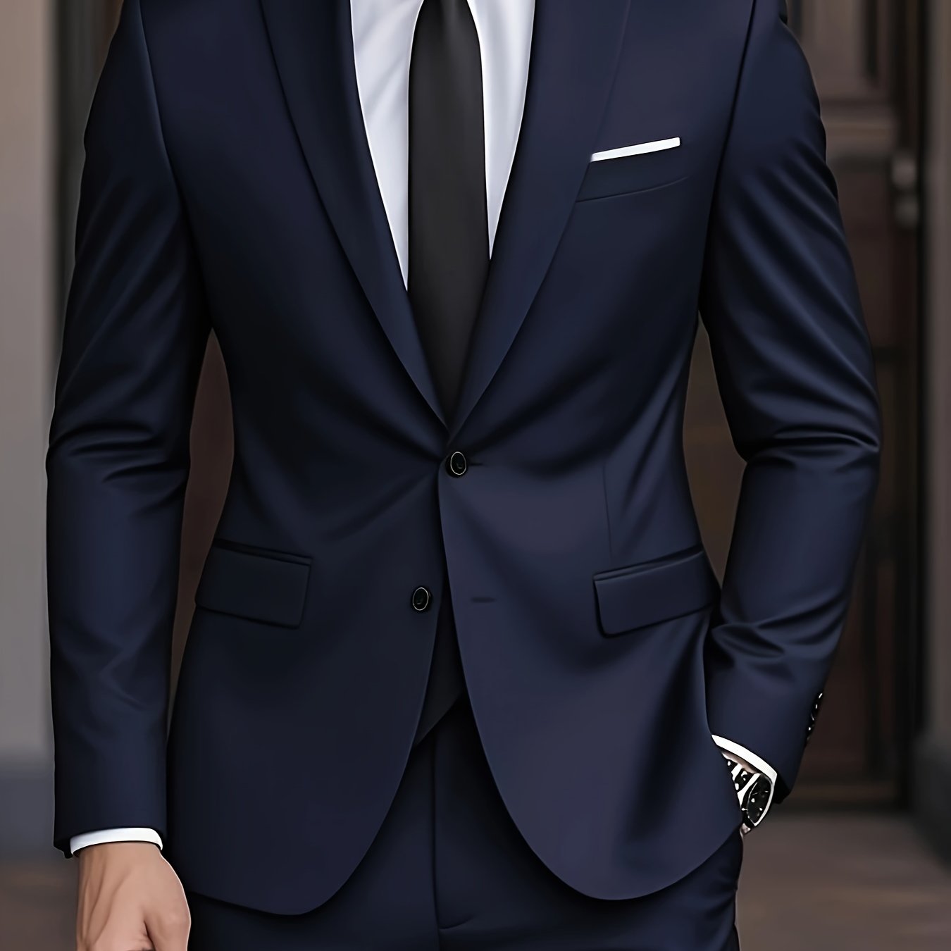 Men's Two Piece Suit Single Breasted Notch Lapel