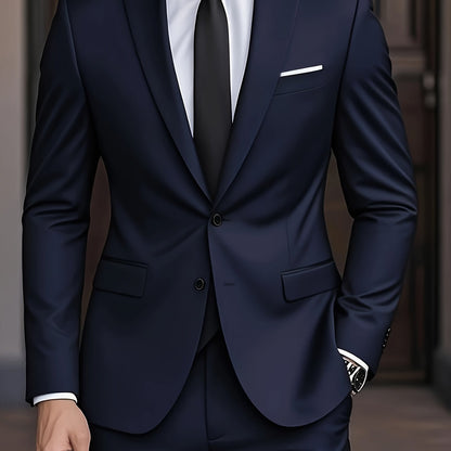 Men's Two Piece Suit Single Breasted Notch Lapel