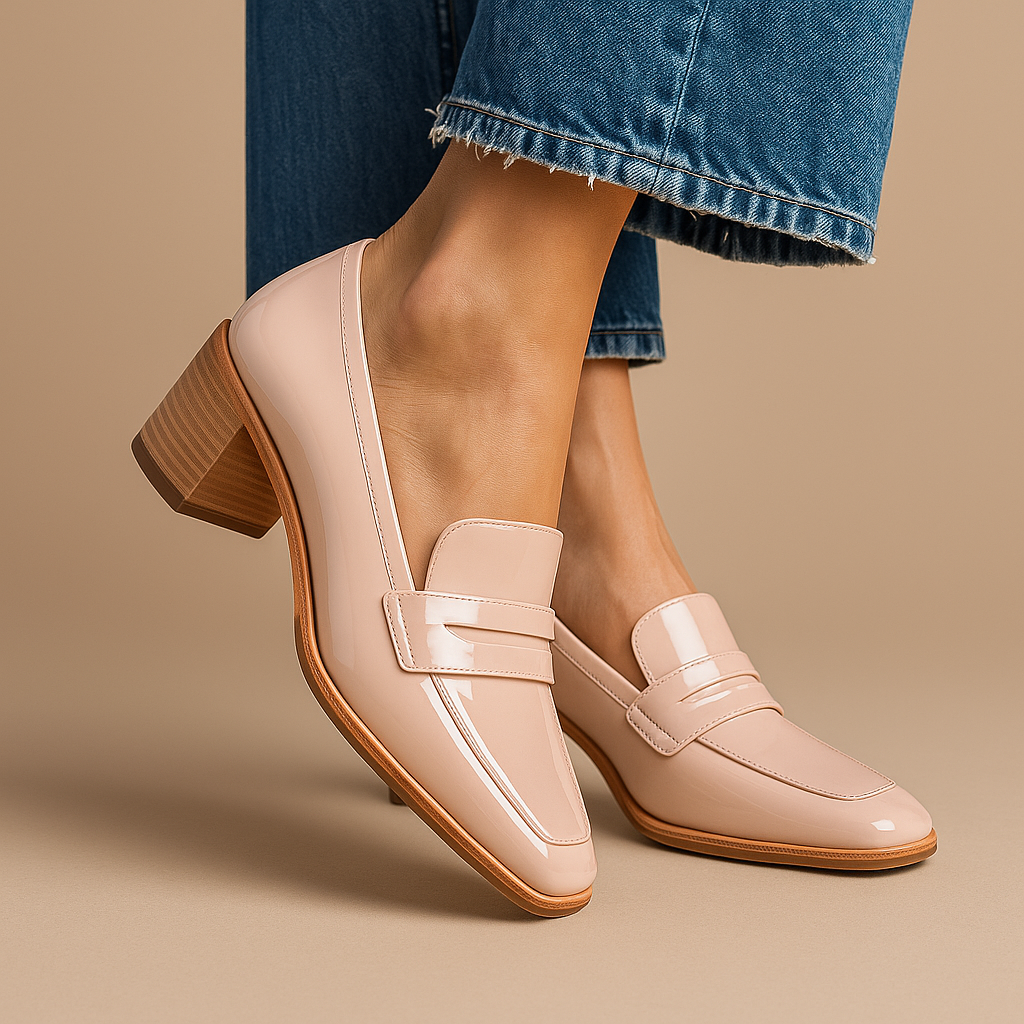 Women's Block Heel Loafers Slip-On - Vonnera