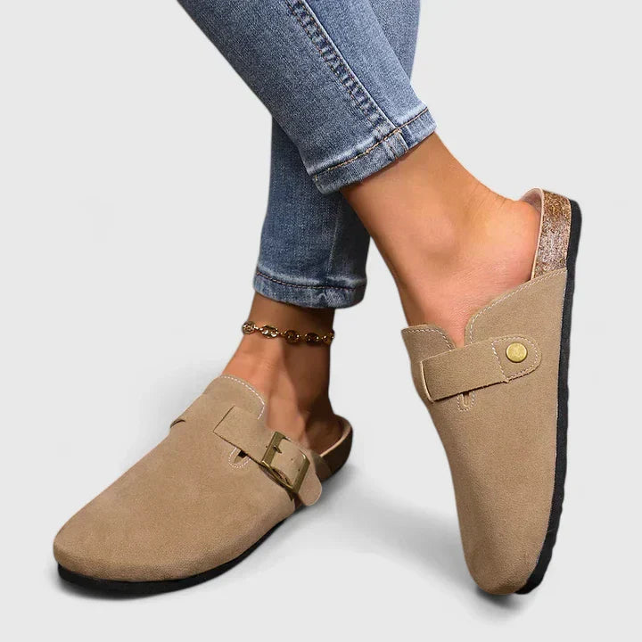 Women's Low Cut Buckle Strap Loafers
