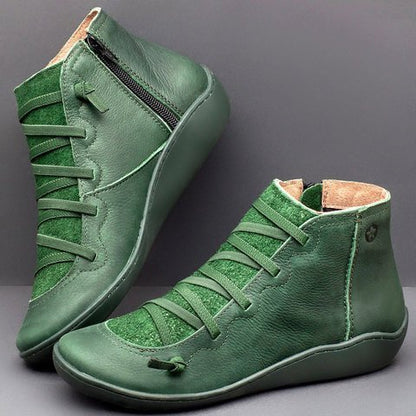 Women's Orthopedic Ankle Boots Lace-Up Comfortable Design