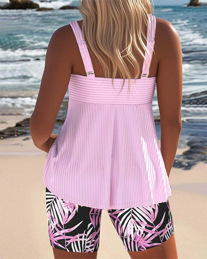 Women's Tummy Control Printed Tankini Swimwear