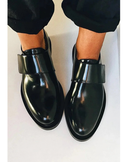 Women's Slip-On Loafers Wide Strap Style - Vonnera