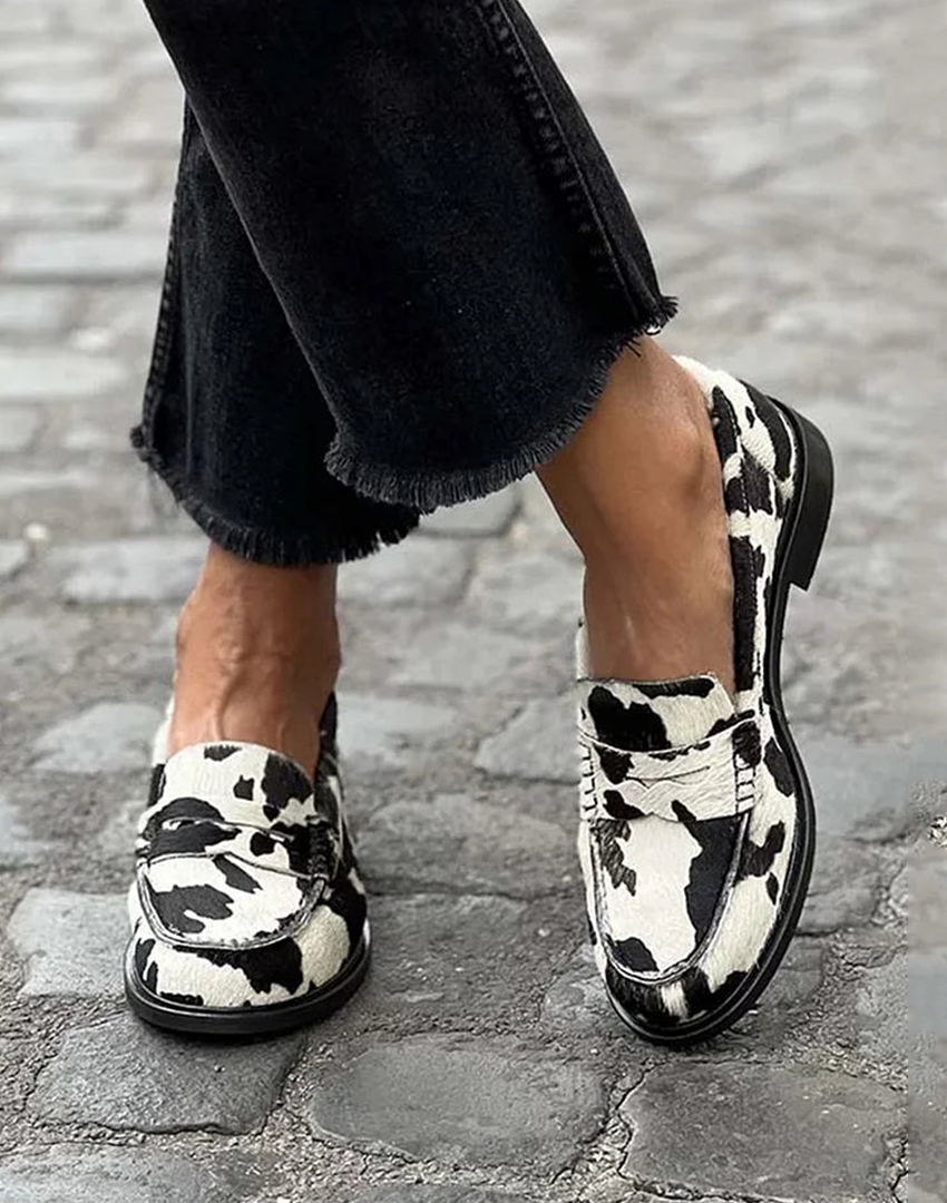 Women's Patterned Slip On Loafers - Vonnera