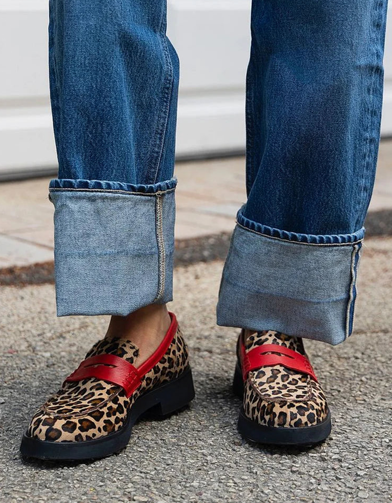 Women's Platform Loafers Patterned Strap - Vonnera
