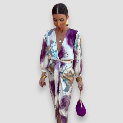 Women's Printed Two Piece Midi Set