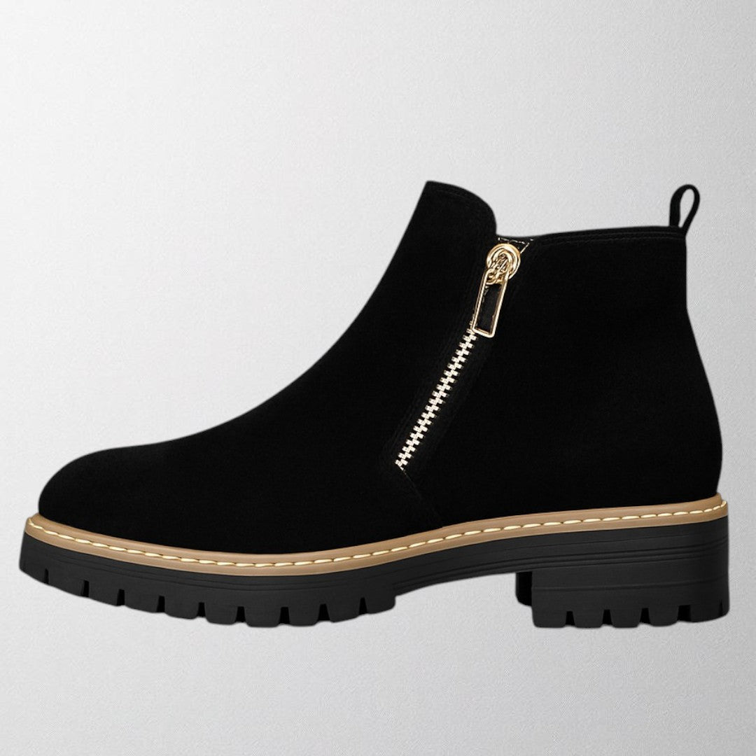 Women's Boots Side Zipper Rounded Toe - Vonnera
