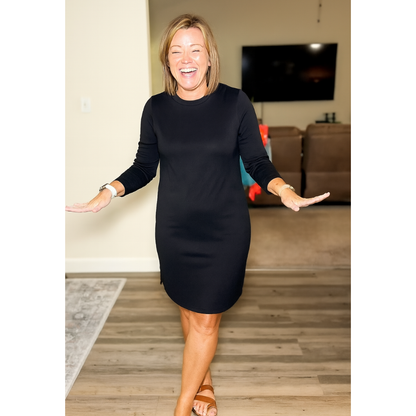 Women's Long Sleeve Round Neck Dress Comfortable