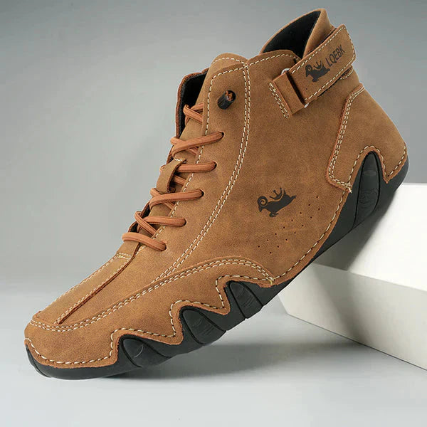 Men's Lace-Up Ankle Boots Contrast Stitching Comfortable - Vonnera