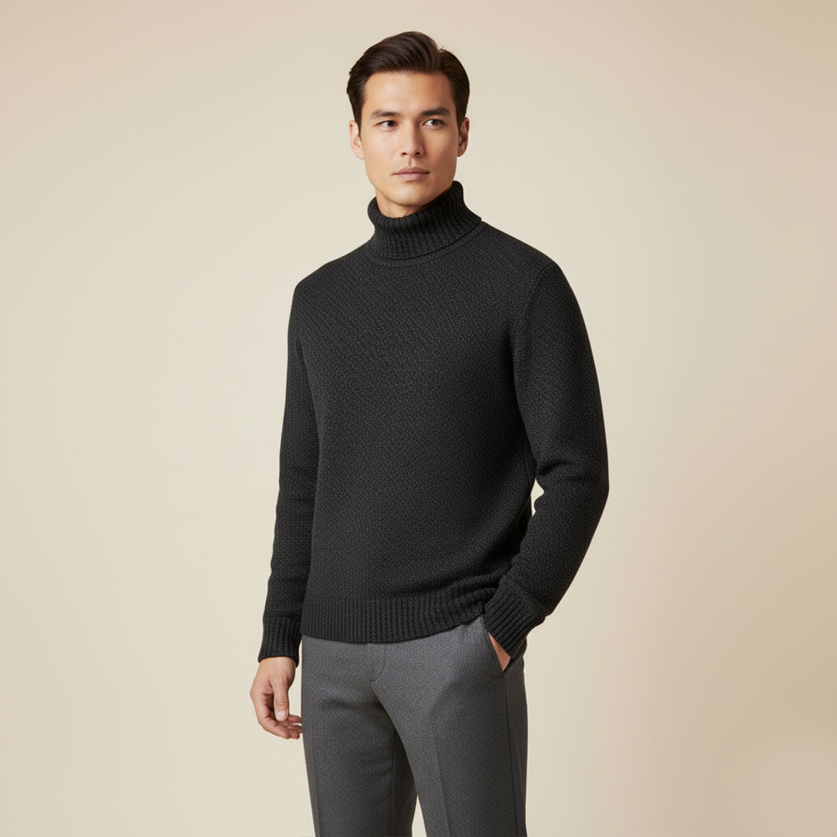 Men's Merino Turtleneck Sweater
