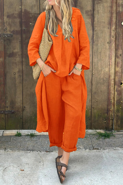 Women's 2-Piece Loungewear Set Relaxed and Pants