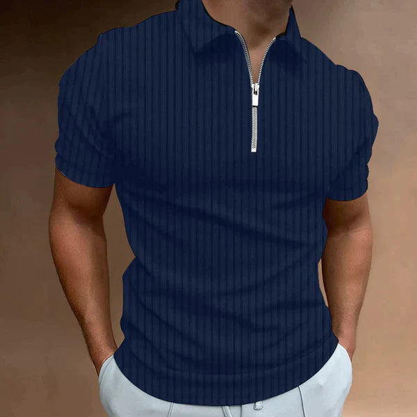 Men's Polo Shirt Zipper Front Muscle Fit - Vonnera