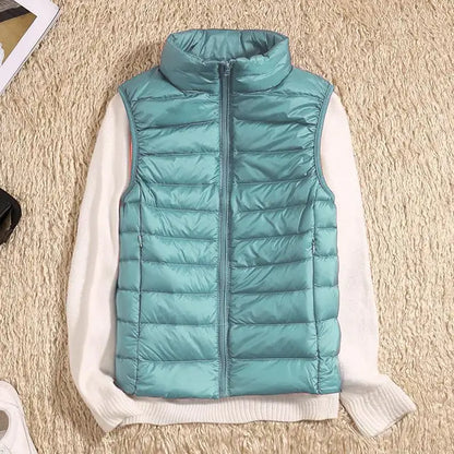 Women's Lightweight Down Vest Warm Beige