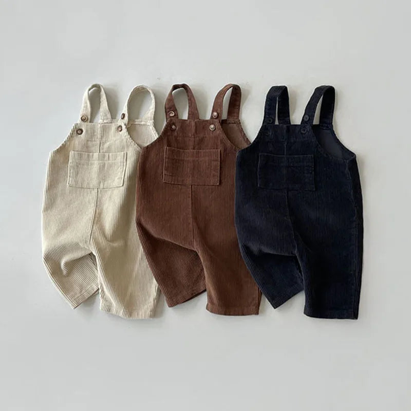 Kids Overalls Cotton Casual Blue