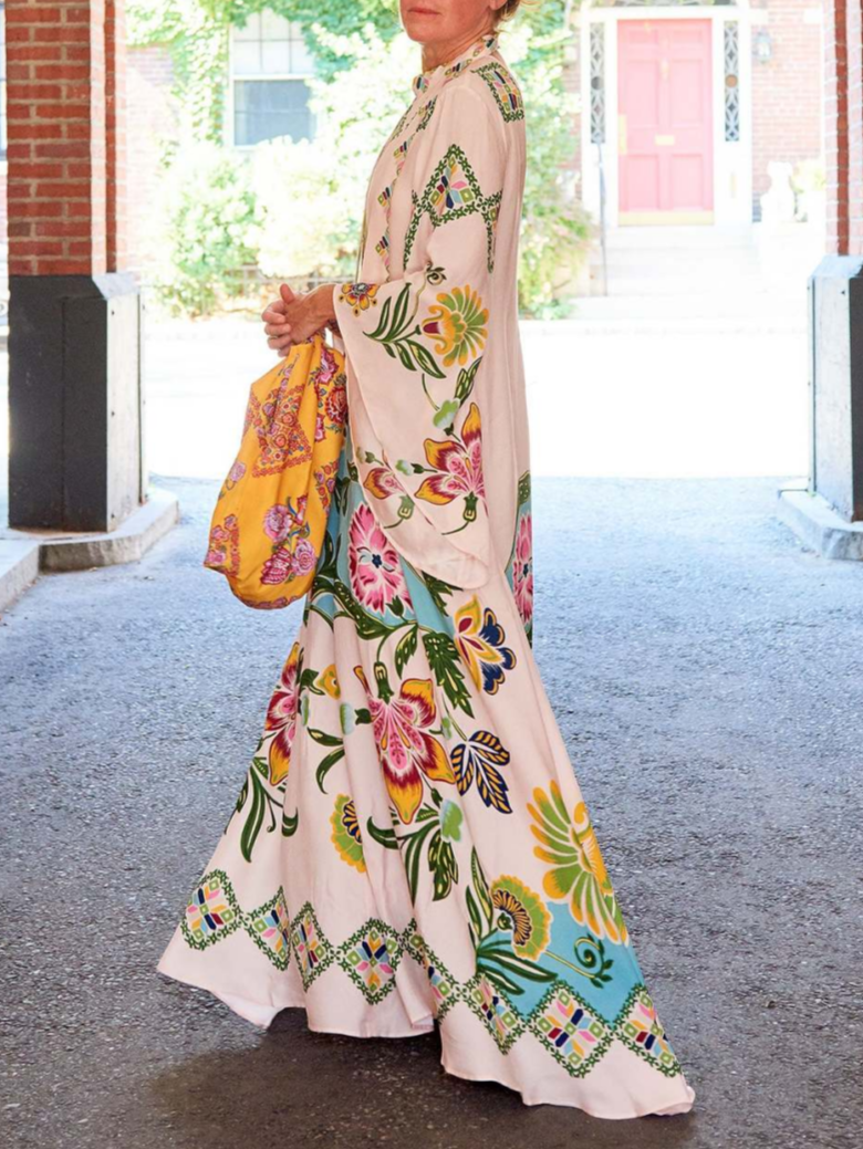 Jillian Women's Floral Long Sleeve Maxi Dress