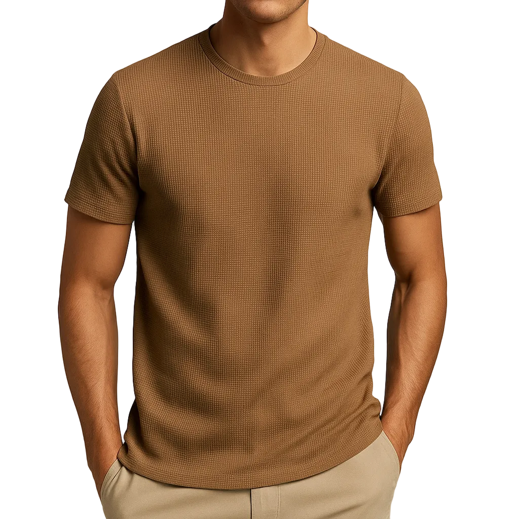 Hampton Men's Cotton Waffle Weave Shirt - Vonnera