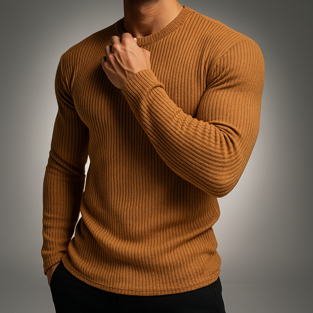 Laurent Men's Rib Knit Sweater - Vonnera