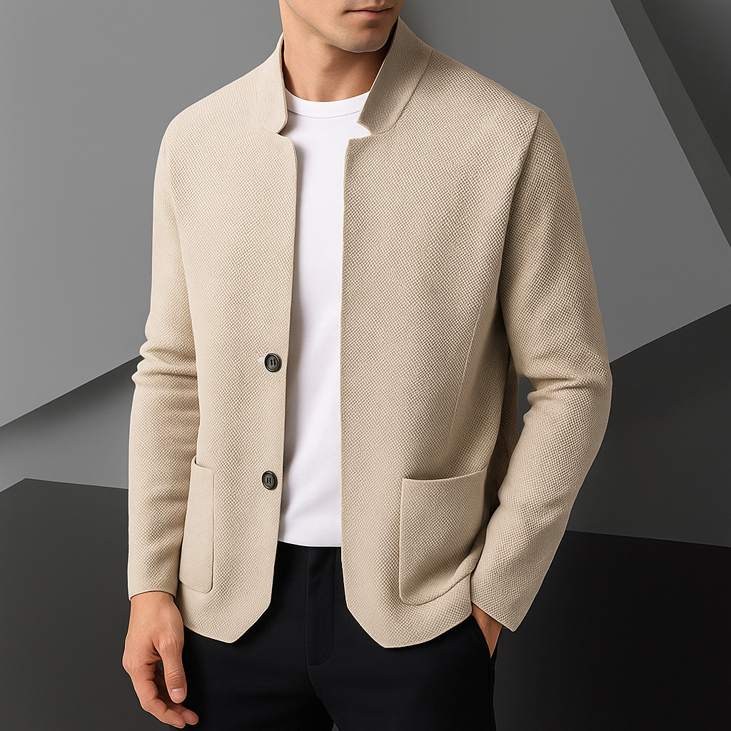 Men's Cardigan Button Front Pocket Design - Vonnera