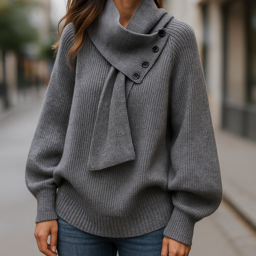 Women's Sweater Scarf Style Neckline