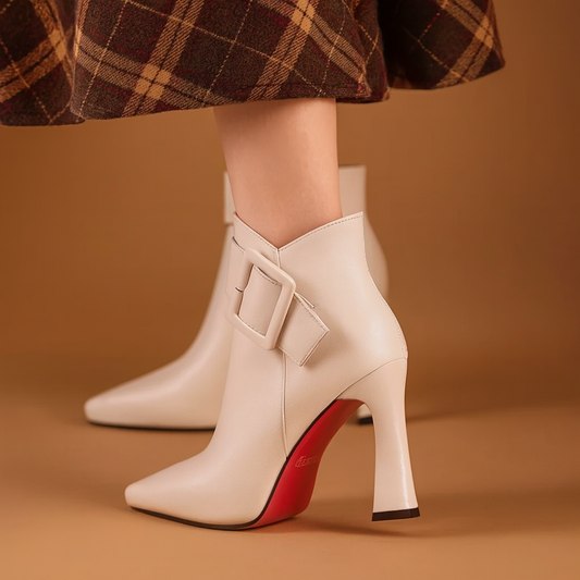 Women's Clarke Leather Ankle Boots - Vonnera