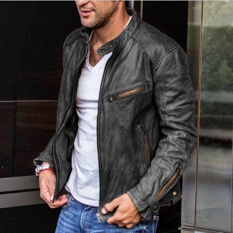 Men's Waterproof Leather Jacket - Vonnera
