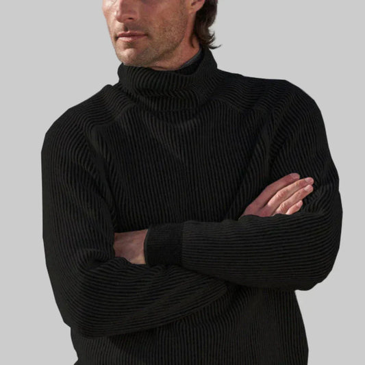 Men's Turtleneck Sweater Plain Knit - Vonnera
