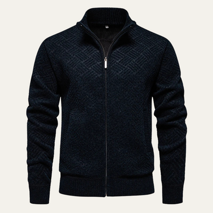 Dundee Men's Textured Knit Cardigan Warm Beige