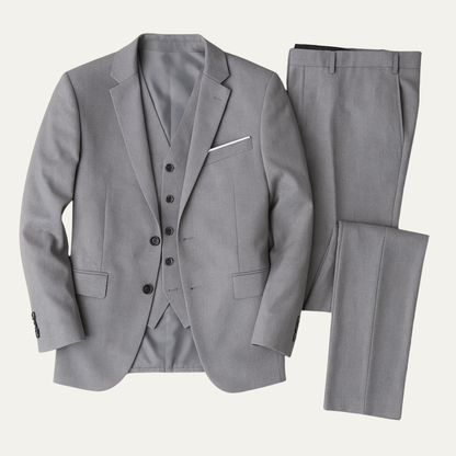 Men's 3 Piece Slim Fit Suit Blazer Waistcoat Trousers - Vonnera