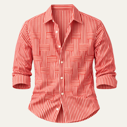 Dunhill Men's Striped Wrinkle Resistant Shirt Lightweight - Vonnera