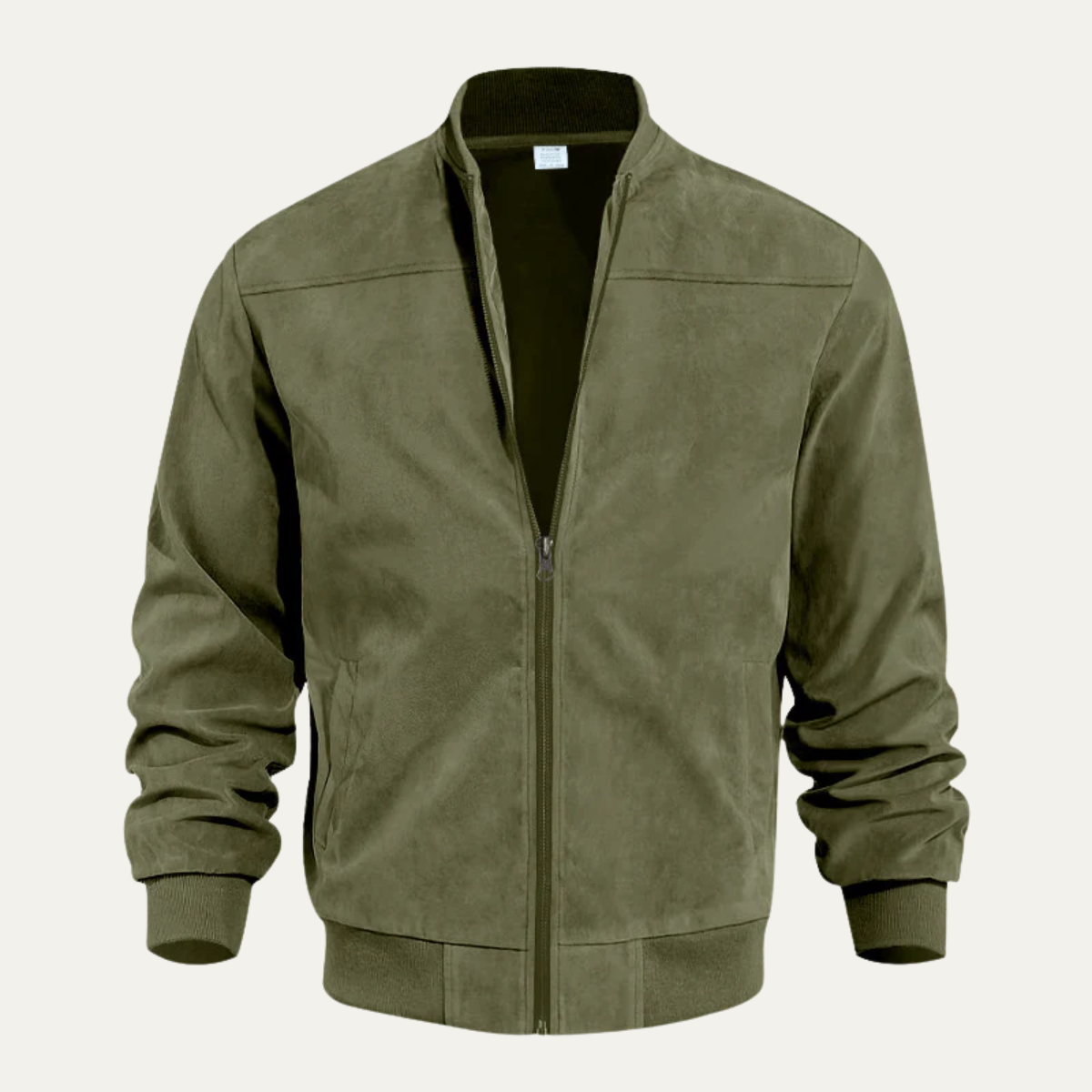 Men's Suede Bomber Jacket Vintage Style - Vonnera