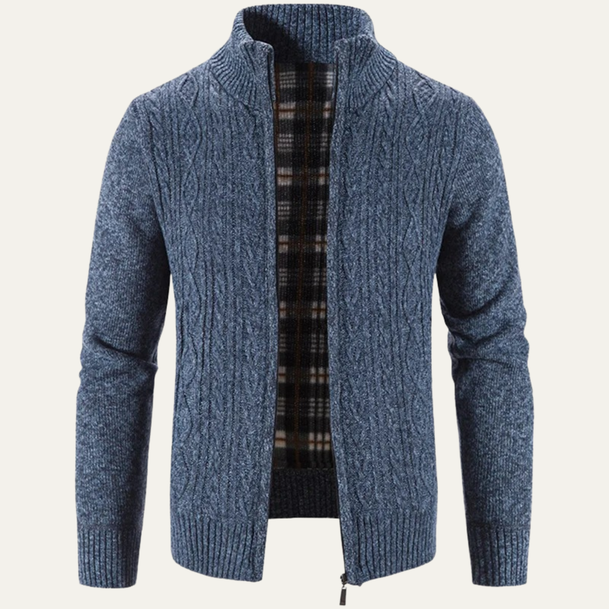 Men's Fleece Zip Up Jacket Warm Knit