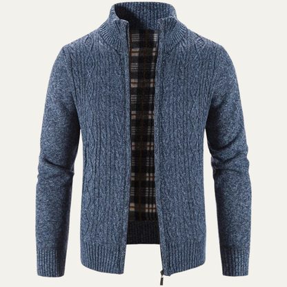 Men's Fleece Zip Up Jacket Warm Knit