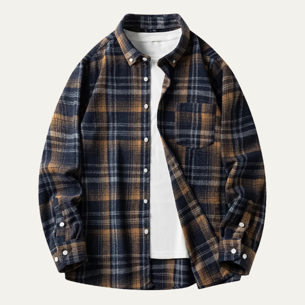 Men's Plaid Flannel Shirt Casual - Vonnera