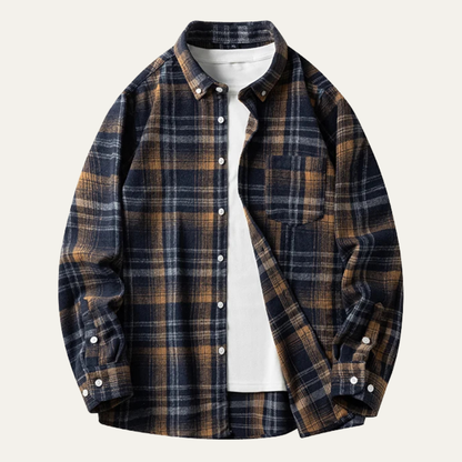 Men's Plaid Flannel Shirt Casual - Vonnera