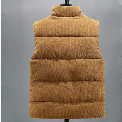 Men's Corduroy Puffer Vest Warm Padded Silverhill