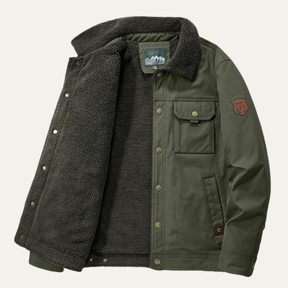 Men's Fleece Lined Sherpa Jacket Outdoor Winter Coat