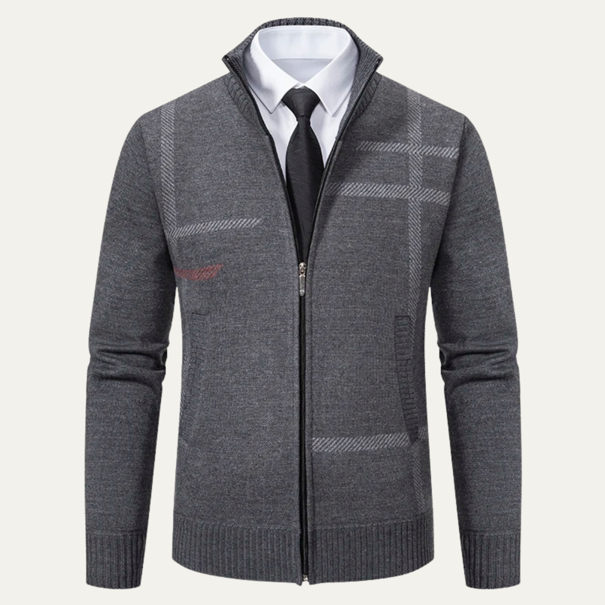Men's Full Zip Knit Cardigan - Vonnera
