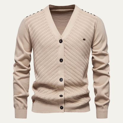 Men's Slim Fit Cardigan Lightweight Button Up - Vonnera