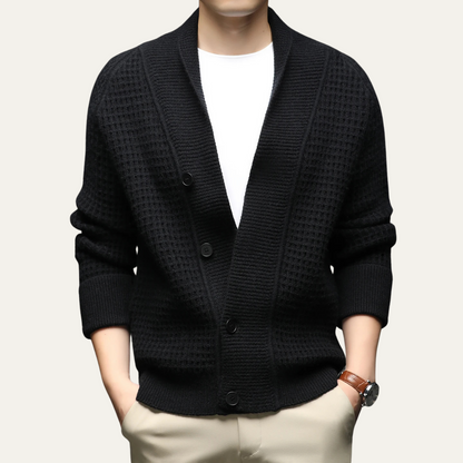 Hebrides Men's Knit Cardigan Shawl Collar Chunky