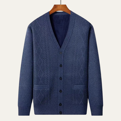 Trafalgar Men's Knit Cardigan Button Up Classic