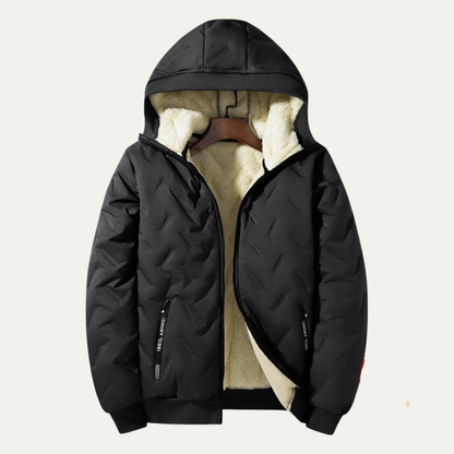 Men's Thermal Fleece Windproof Hooded Jacket - Vonnera