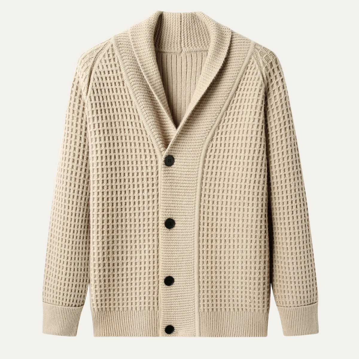 Hebrides Men's Knit Cardigan Shawl Collar Chunky - Vonnera