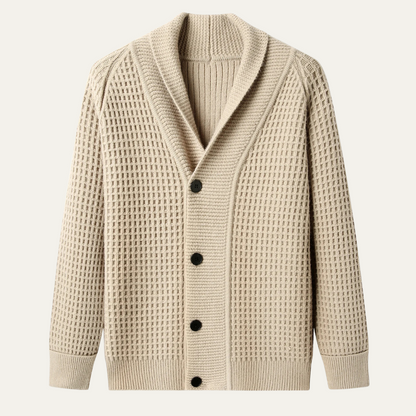 Hebrides Men's Knit Cardigan Shawl Collar Chunky - Vonnera